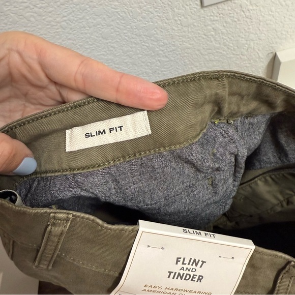 Flint and Tinder Slim Fit Military Olive Size 30 X 30 BNWT - Picture 6 of 8
